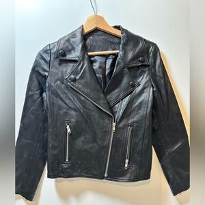 Classic Black faux Leather Jacket